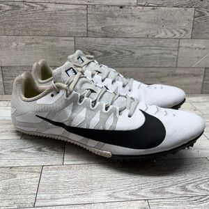 Nike Zoom Rival S9 Track Field Sprint Spikes Shoes 907564-100 Men's Size 8